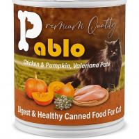 کنسرو پته گربه پابلو pablo سوپر پرمیوم طعم مرغ کدو و سنبل الطیب