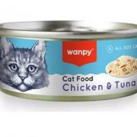 کنسرو ونپی مخصوص گربه با طعم مرغ و تن ؛ Wanpy