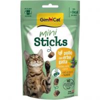 تشویقی گربه جیم کت gim cat مدل مینی استیک با طعم مرغ و کت نیپ