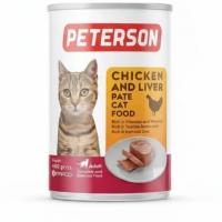 کنسرو پته میکس مرغ و جگر پترسون مخصوص گربه بالغ ، PETERSON