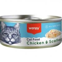 کنسرو ونپی مخصوص گربه با طعم مرغ و صدف ؛ wanpy