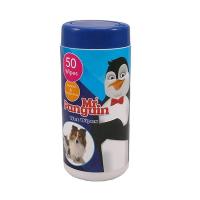 دستمال مرطوب سگ و گربه استوانه ای مستر پنگوئن mrpenguin 50 عددی