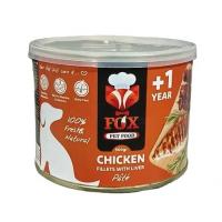 کنسرو گربه فاکس FOX طعم مرغ و جگر