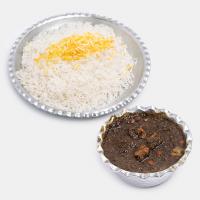 چلو خورشت قورمه سبزی