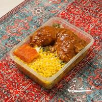 باقلاپلو با مرغ تک وعده