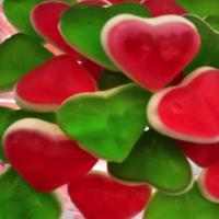 پاستیل قلب سبز و قرمز