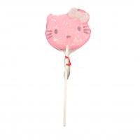 آبنبات چوبی طرح هلوکیتی صورتی