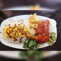 چلو ران مرغ سس پز