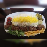 چلو کباب کوبیده لقمه