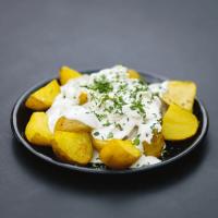 سیب زمینی تنوری با سس آلفردو