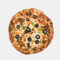 پیتزا قزاقی با گوشت با پنیر دانمارکی آمریکایی