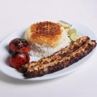 کته کباب کوبیده نگینی زغالی