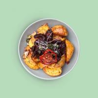 استیک باربیکیو و سیب زمینی