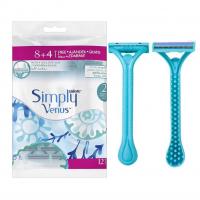 خودتراش ۲لبه ژیلت آبی مدل Simply Venus بسته ۱۲عددی