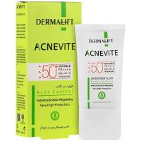 فلوئید ضد آفتاب پوست چرب و جوشدار درمالیفت مدل Acnevite