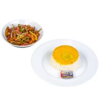 چلو کره با سبزیجات