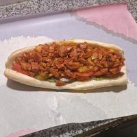 ساندویچ سوسیس سیب زمینی