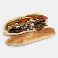 دوبل چیز برگر ذغالی
