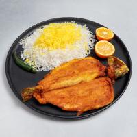 چلو ماهی قزل آلا سرخ شده