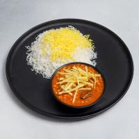 چلو خورشت قیمه سیب زمینی