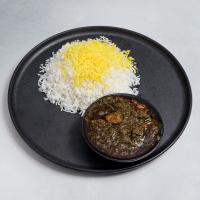 چلو خورشت قورمه سبزی