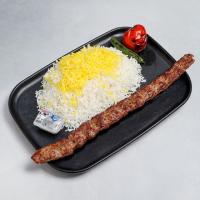 چلو کباب کوبیده (یک سیخ)