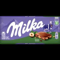 شکلات شیری وتکه های فندق میلکا 100 گرم