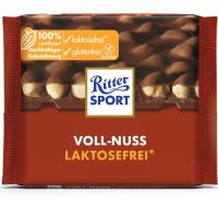 تابلت شکلات شیری و فندق بدون گلوتن ولاکتوز ریتر اسپورت 100 گرم