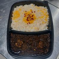 چلو خورشت قورمه سبزی