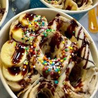 بستنی رولی موز شکلات آناناس