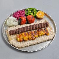 خوراک کباب درباری (2 سیخ)