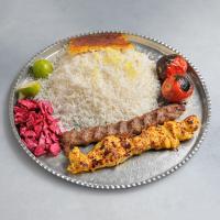 چلو کباب درباری برنج ایرانی