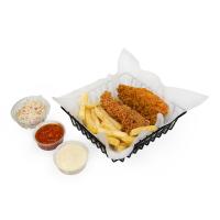 چیکن استریپس دو تکه