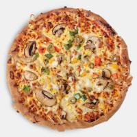 پیتزا قارچ و مرغ آمریکایی