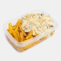 سیب زمینی سرخ کرده با سس آلفردو