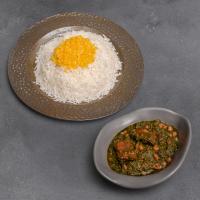 چلو خورشت قورمه سبزی جنوبی