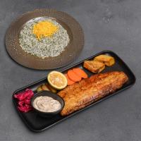 شوید پلو با ماهی قزل آلا