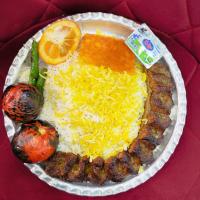 چلو کباب لقمه زعفرانی