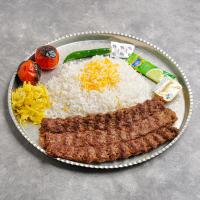 چلو کباب کوبیده ویژه سه سیخ