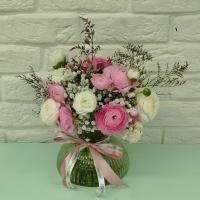 گلدان شیشه ای آلاله ژیپسوفیلا