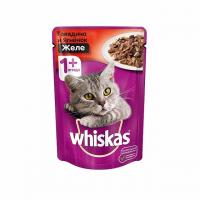 پوچ گربه ویسکاس تکه های گوشت گاو در ژله