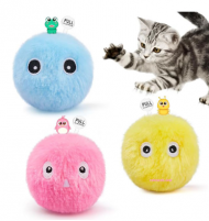 اسباب بازی گربه مدل توپ پوم پوم دار(به همراه تیله صدادار)