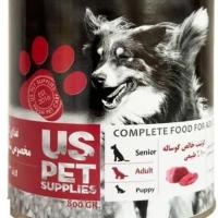 کنسرو سگ بالغ یو اس پت گوشت گوساله 800 گرم