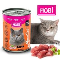 کنسرو گربه هوبی طعم بره مدل چانکی در سس گروی 400 گرم