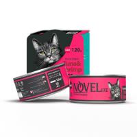 کنسرو نچرال نوول مخصوص گربه با طعم ماهی تن و میگو 120 گرم