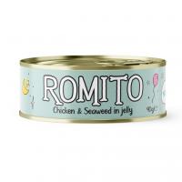 کنسرو نچرال گربه رومیتو طعم مرغ و جلبک دریایی در ژله 90 گرم