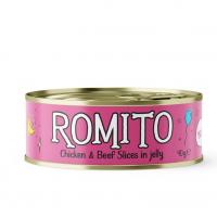 کنسرو نچرال گربه رومیتو طعم مرغ و گوشت گاو 90 گرم