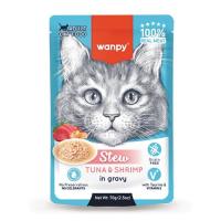 پوچ گربه بالغ ونپی انگلیسی نویس با طعم تن و میگو 70 گرمی
