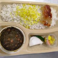 چلو خورشت قورمه سبزی