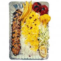 چلو جوجه کباب سینه زعفرانی